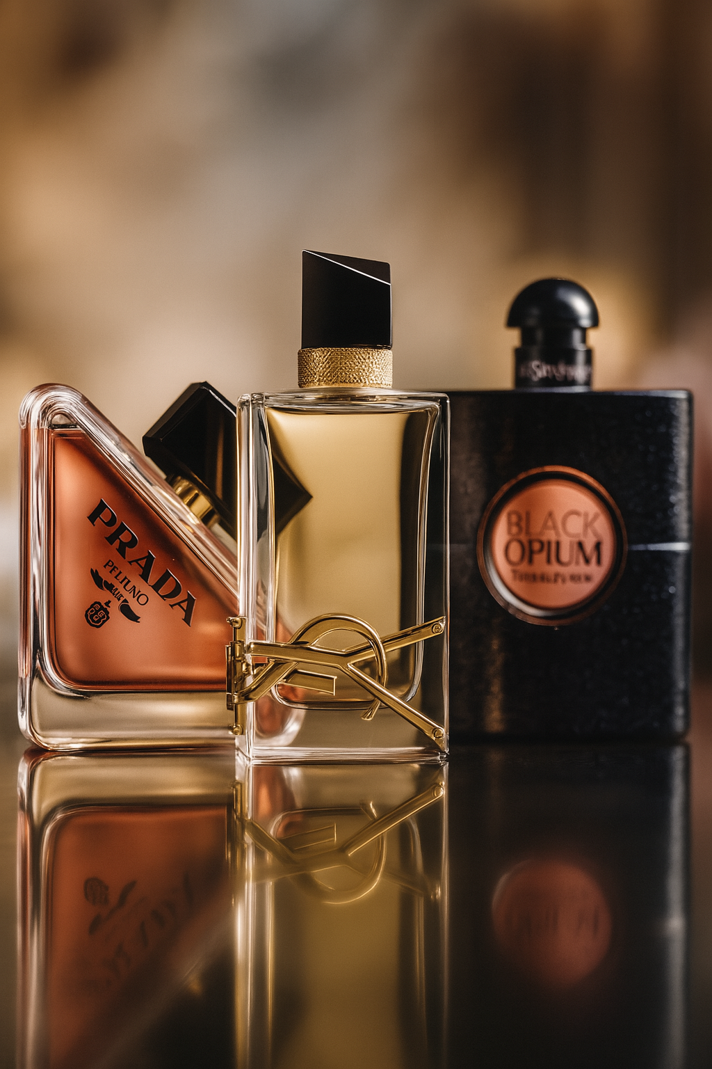 Kit de 3 perfumes: Prada Paradox, Black Opium Yves Saint Laurent, 100 ml